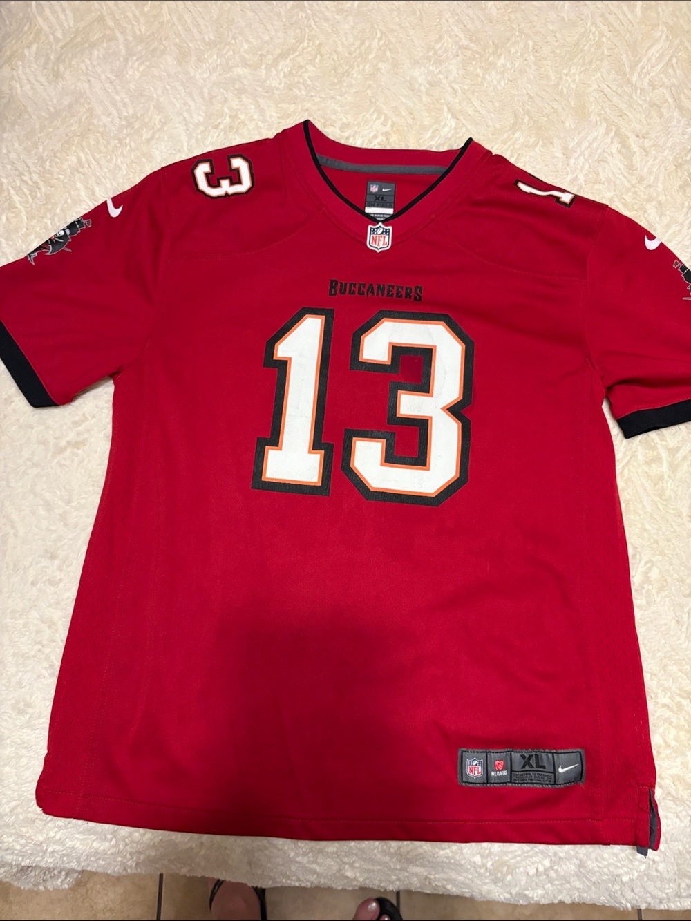 Nike Kids Red Buccaneers #13 Football Jersey